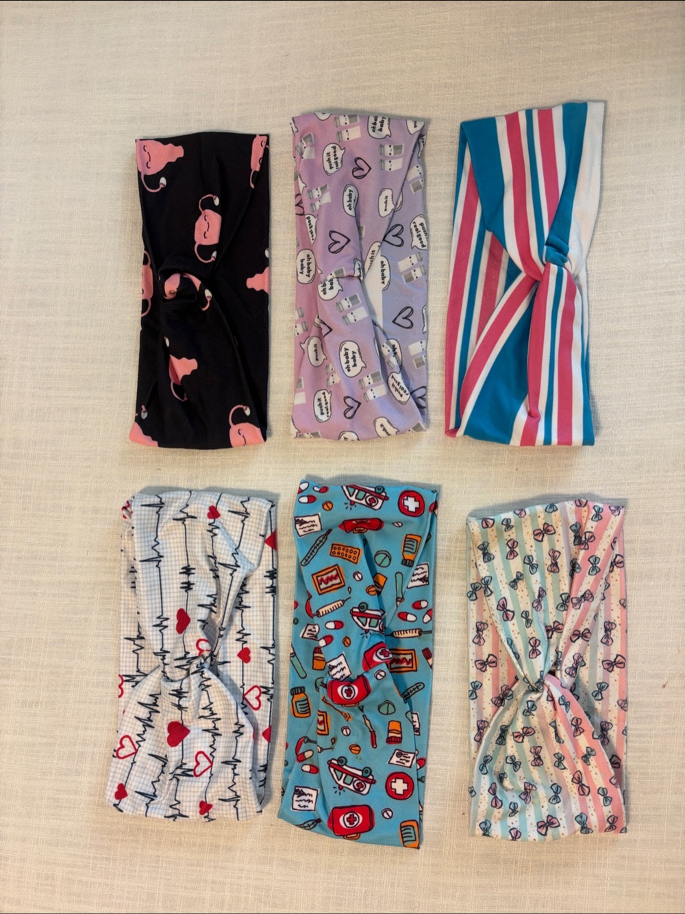 Nursing bundle Cotton Blend Headbands - Assorted Colors and Prints